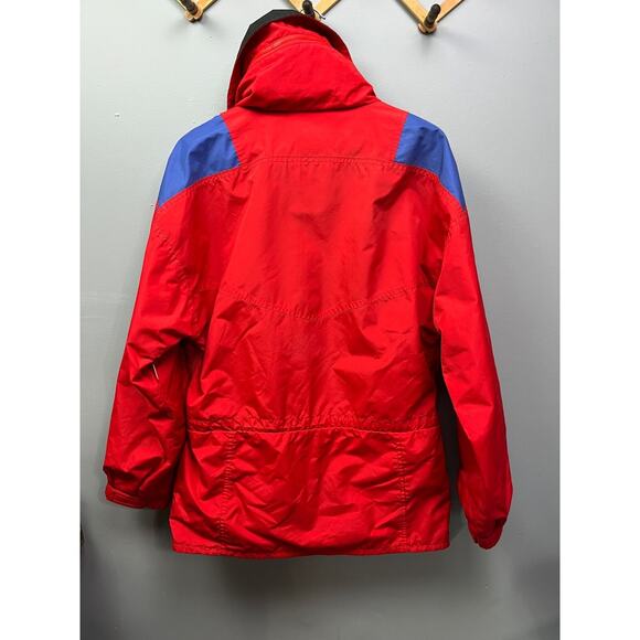 Columbia Ski Jacket Mens medium nylon Snowboard windbreaker hidden collar Red - Picture 2 of 11